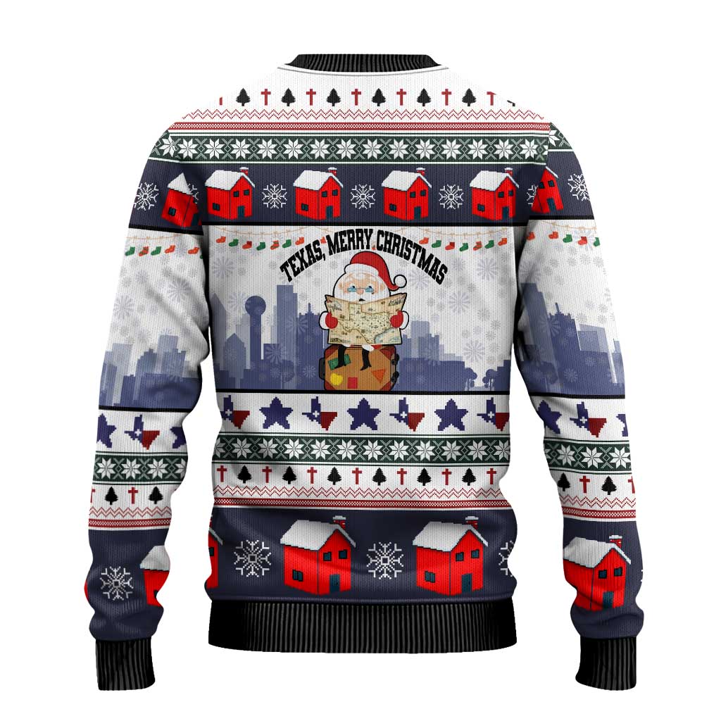 Texas Santa Christmas Ugly Christmas Sweater Xmas Holiday Patterns - Wonder Print Shop