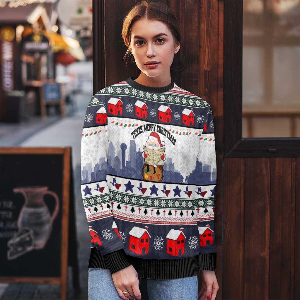 Texas Santa Christmas Ugly Christmas Sweater Xmas Holiday Patterns - Wonder Print Shop