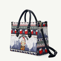 Texas Santa Christmas Leather Bag Xmas Holiday Patterns - Wonder Print Shop