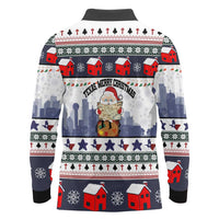 Texas Santa Christmas Long Sleeve Polo Shirt Xmas Holiday Patterns - Wonder Print Shop