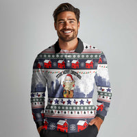Texas Santa Christmas Long Sleeve Polo Shirt Xmas Holiday Patterns - Wonder Print Shop