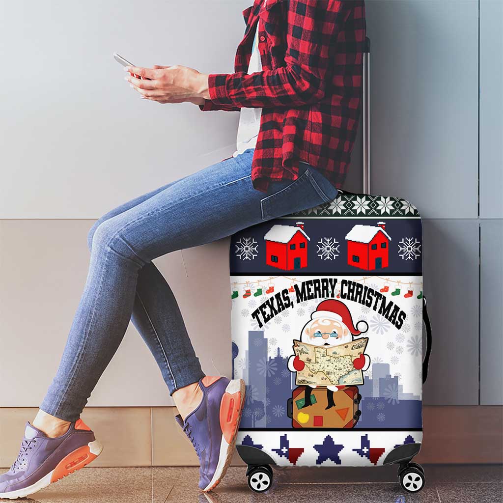 Texas Santa Christmas Luggage Cover Xmas Holiday Patterns - Wonder Print Shop