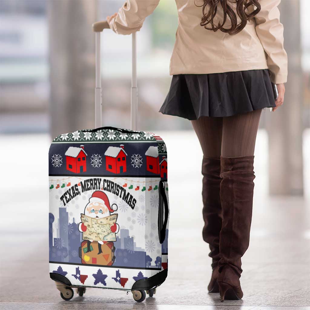 Texas Santa Christmas Luggage Cover Xmas Holiday Patterns - Wonder Print Shop