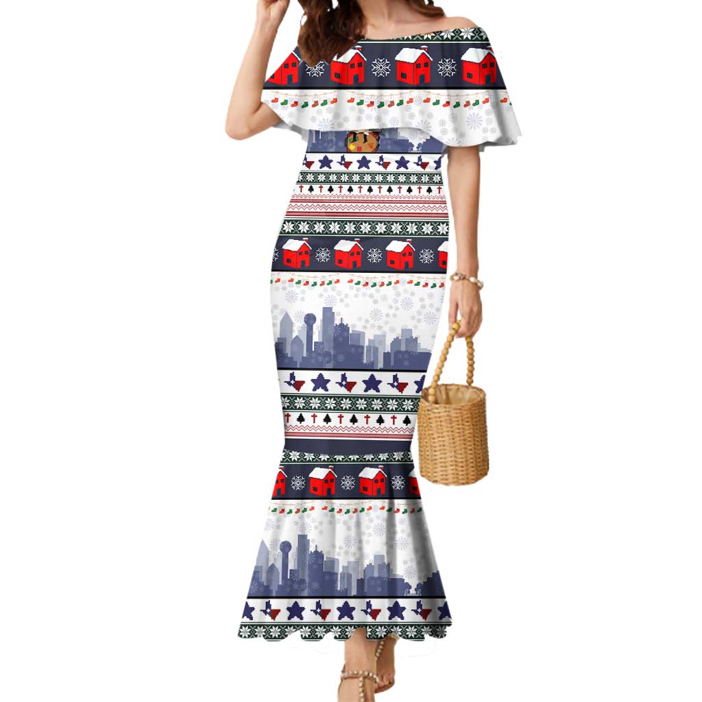 Texas Santa Christmas Mermaid Dress Xmas Holiday Patterns - Wonder Print Shop