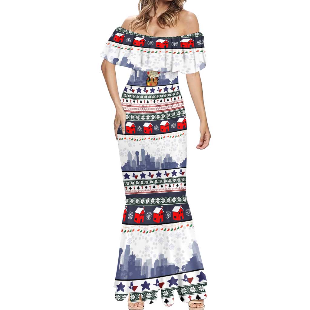 Texas Santa Christmas Mermaid Dress Xmas Holiday Patterns - Wonder Print Shop
