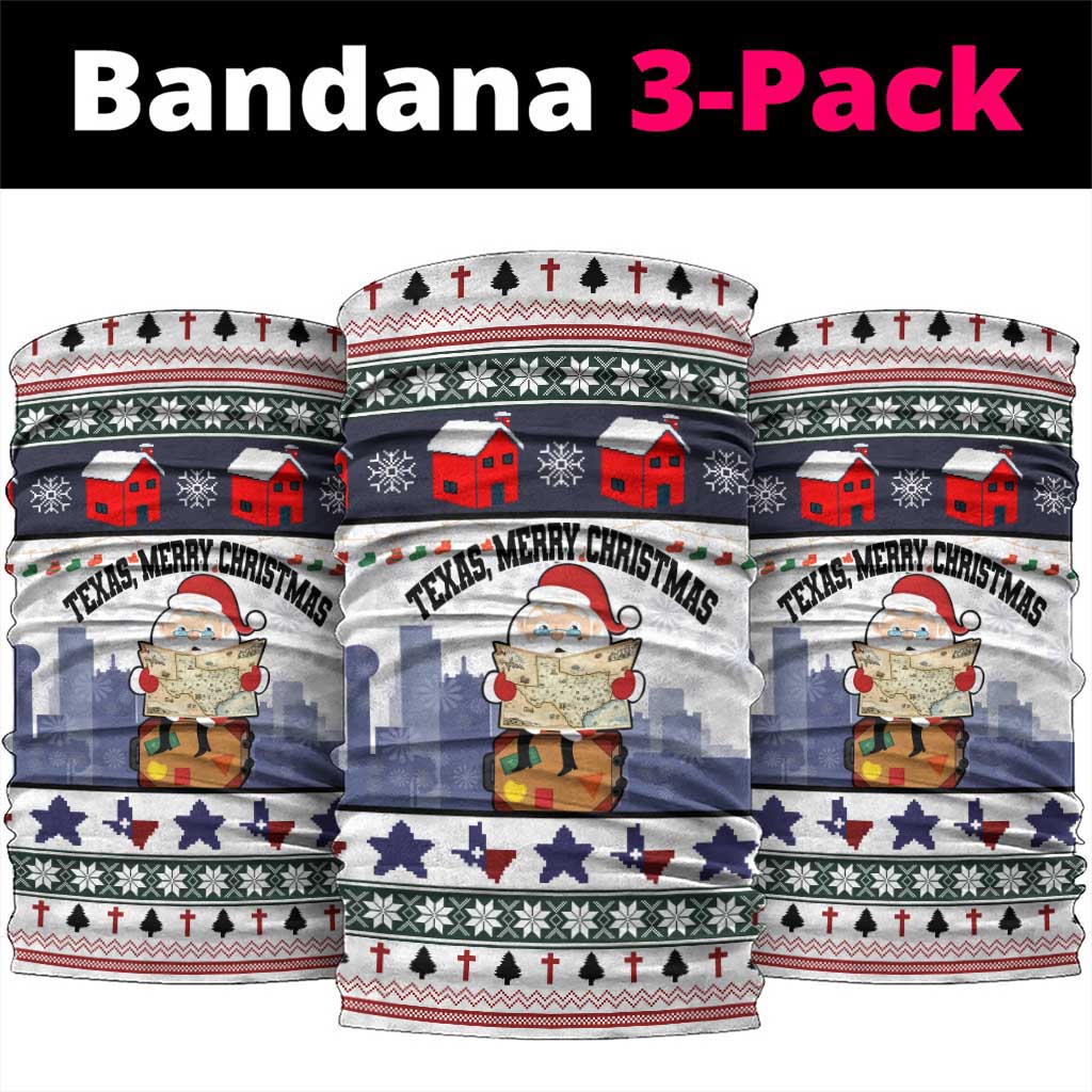 Texas Santa Christmas Neck Gaiter Xmas Holiday Patterns - Wonder Print Shop