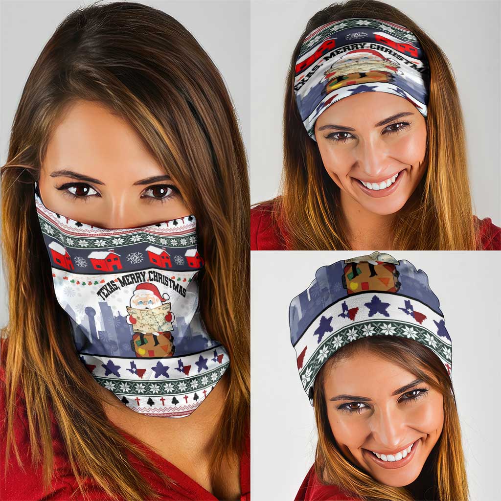 Texas Santa Christmas Neck Gaiter Xmas Holiday Patterns - Wonder Print Shop