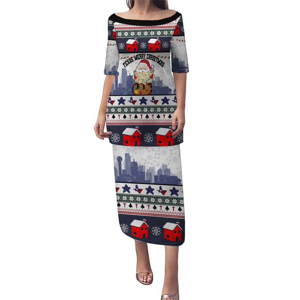 Texas Santa Christmas Puletasi Xmas Holiday Patterns - Wonder Print Shop