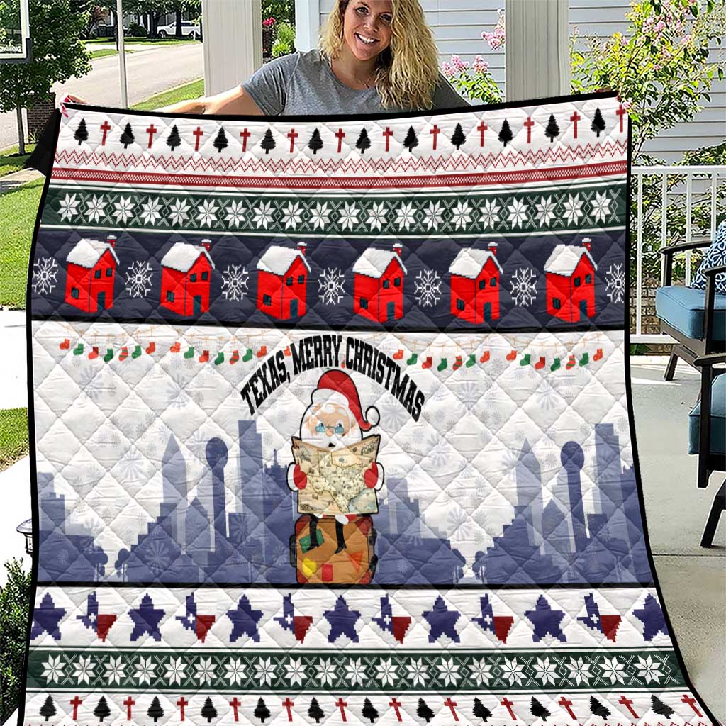 Texas Santa Christmas Quilt Xmas Holiday Patterns - Wonder Print Shop