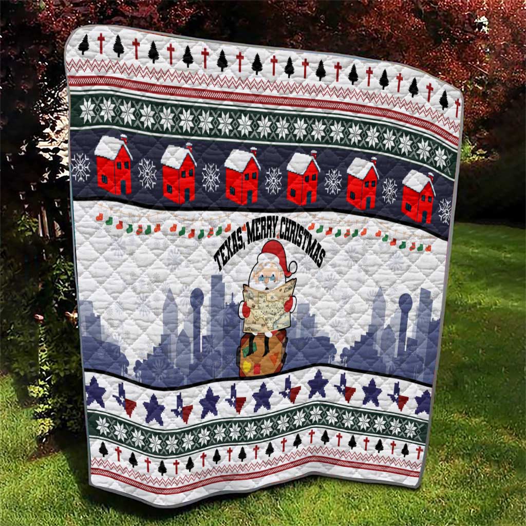 Texas Santa Christmas Quilt Xmas Holiday Patterns - Wonder Print Shop
