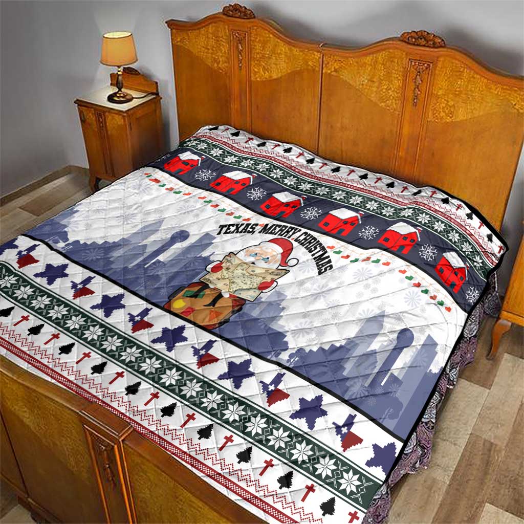 Texas Santa Christmas Quilt Xmas Holiday Patterns - Wonder Print Shop