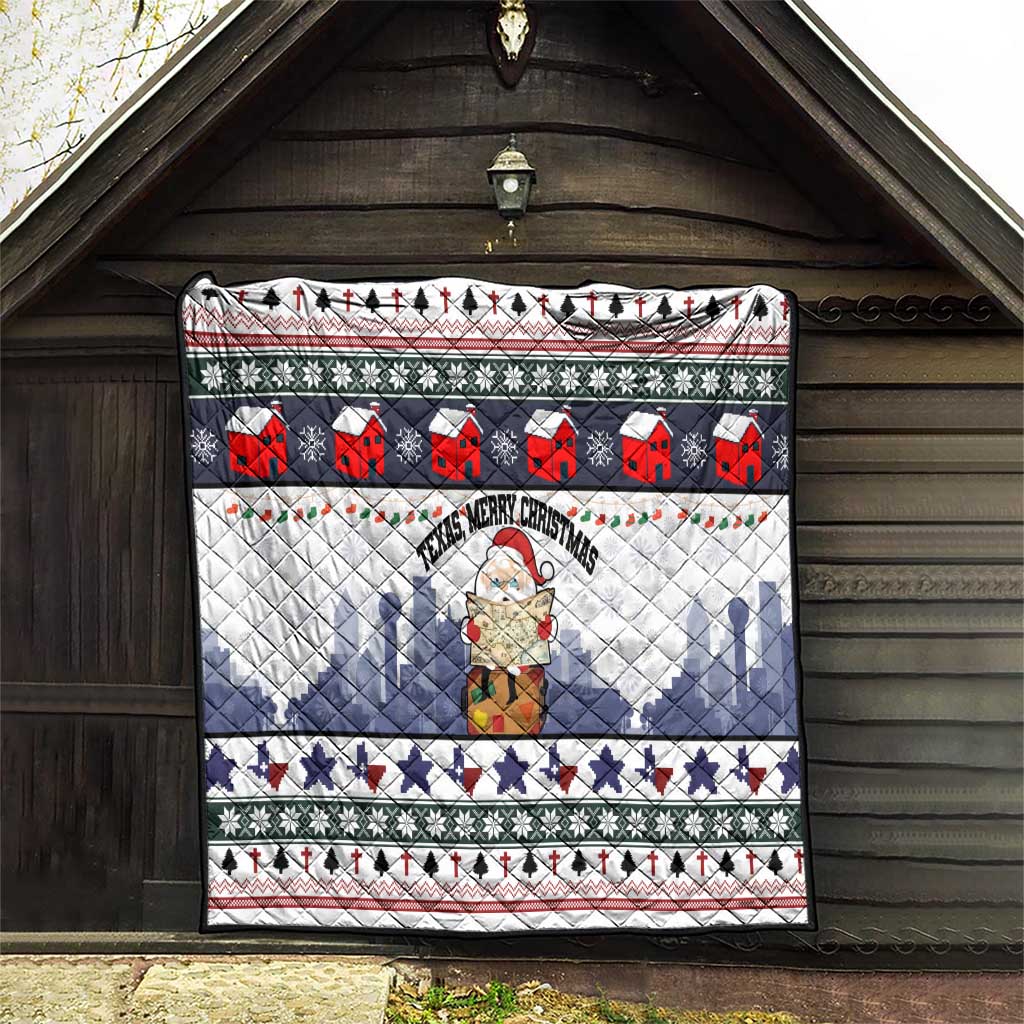 Texas Santa Christmas Quilt Xmas Holiday Patterns - Wonder Print Shop
