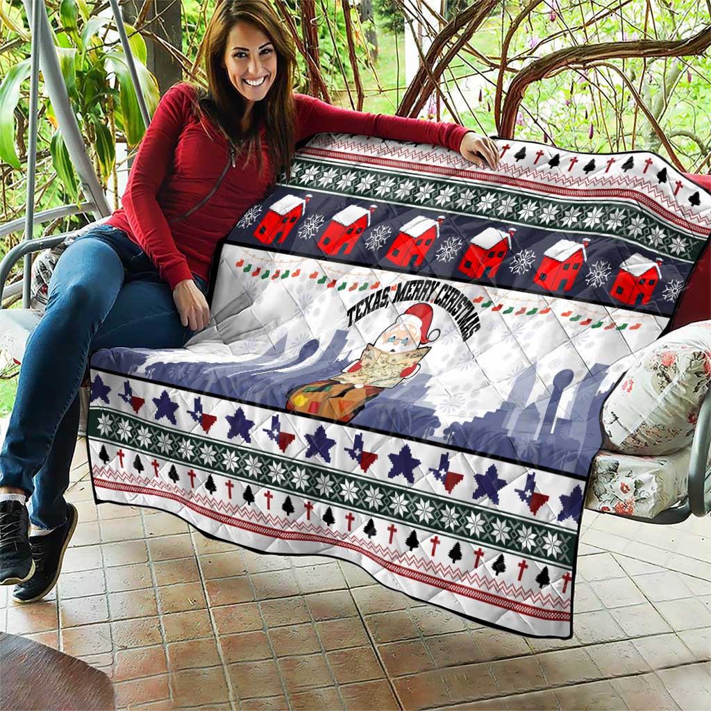 Texas Santa Christmas Quilt Xmas Holiday Patterns - Wonder Print Shop