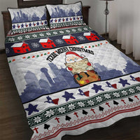 Texas Santa Christmas Quilt Bed Set Xmas Holiday Patterns - Wonder Print Shop