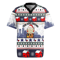 Texas Santa Christmas Rugby Jersey Xmas Holiday Patterns - Wonder Print Shop
