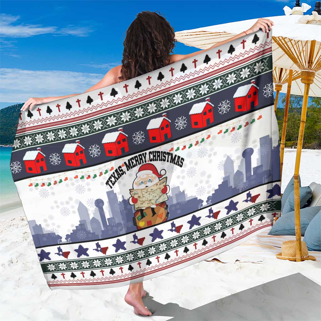 Texas Santa Christmas Sarong Xmas Holiday Patterns - Wonder Print Shop