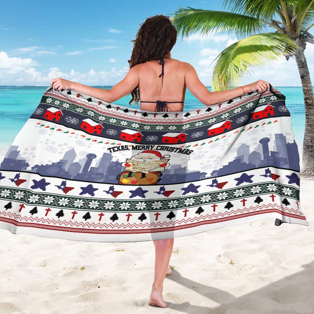 Texas Santa Christmas Sarong Xmas Holiday Patterns - Wonder Print Shop