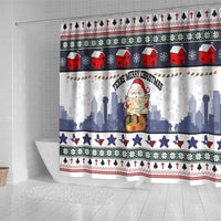 Texas Santa Christmas Shower Curtain Xmas Holiday Patterns - Wonder Print Shop