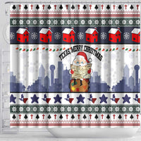 Texas Santa Christmas Shower Curtain Xmas Holiday Patterns - Wonder Print Shop