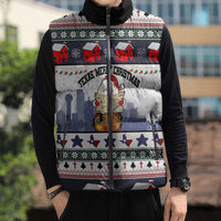 Texas Santa Christmas Sleeveless Puffer Jacket Xmas Holiday Patterns - Wonder Print Shop