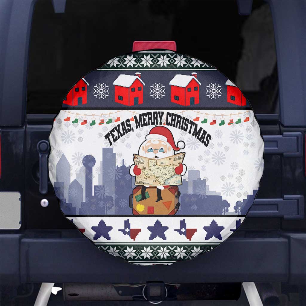 Texas Santa Christmas Spare Tire Cover Xmas Holiday Patterns - Wonder Print Shop