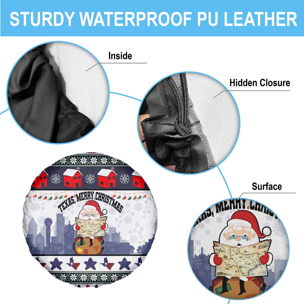 Texas Santa Christmas Spare Tire Cover Xmas Holiday Patterns - Wonder Print Shop