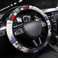 Texas Santa Christmas Steering Wheel Cover Xmas Holiday Patterns - Wonder Print Shop