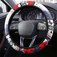 Texas Santa Christmas Steering Wheel Cover Xmas Holiday Patterns - Wonder Print Shop