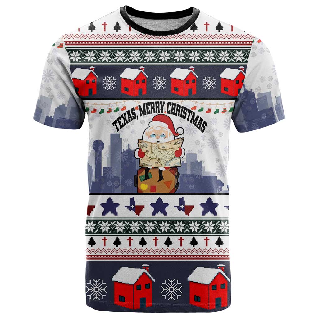 Texas Santa Christmas T Shirt Xmas Holiday Patterns - Wonder Print Shop