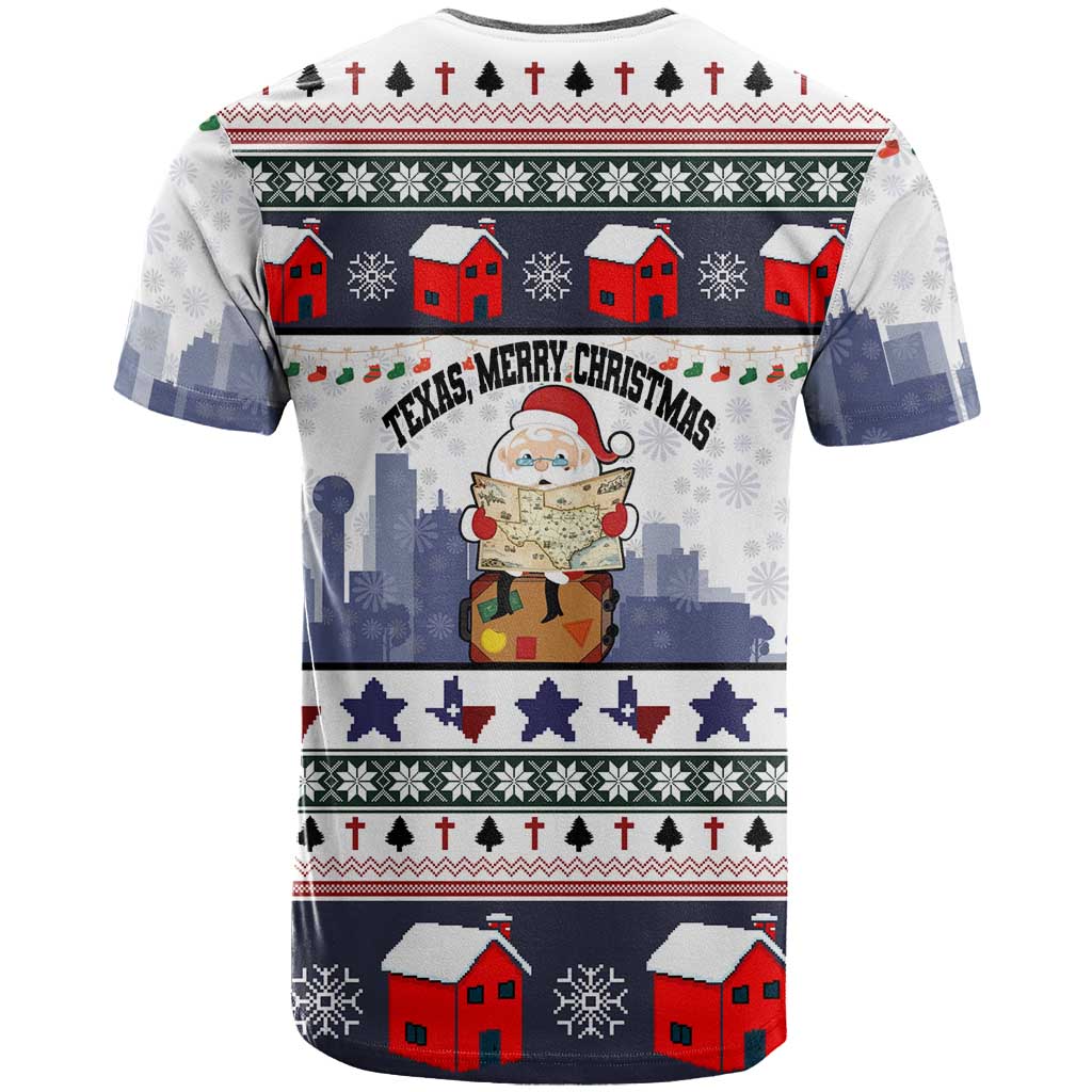 Texas Santa Christmas T Shirt Xmas Holiday Patterns - Wonder Print Shop