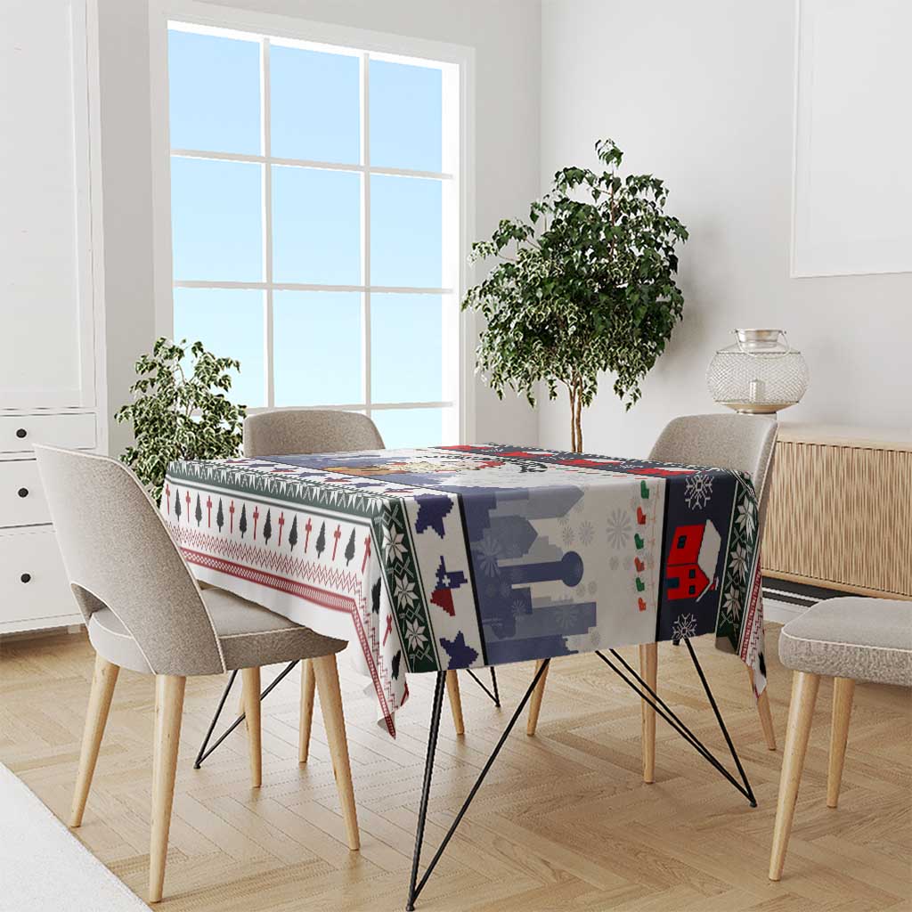 Texas Santa Christmas Tablecloth Xmas Holiday Patterns - Wonder Print Shop