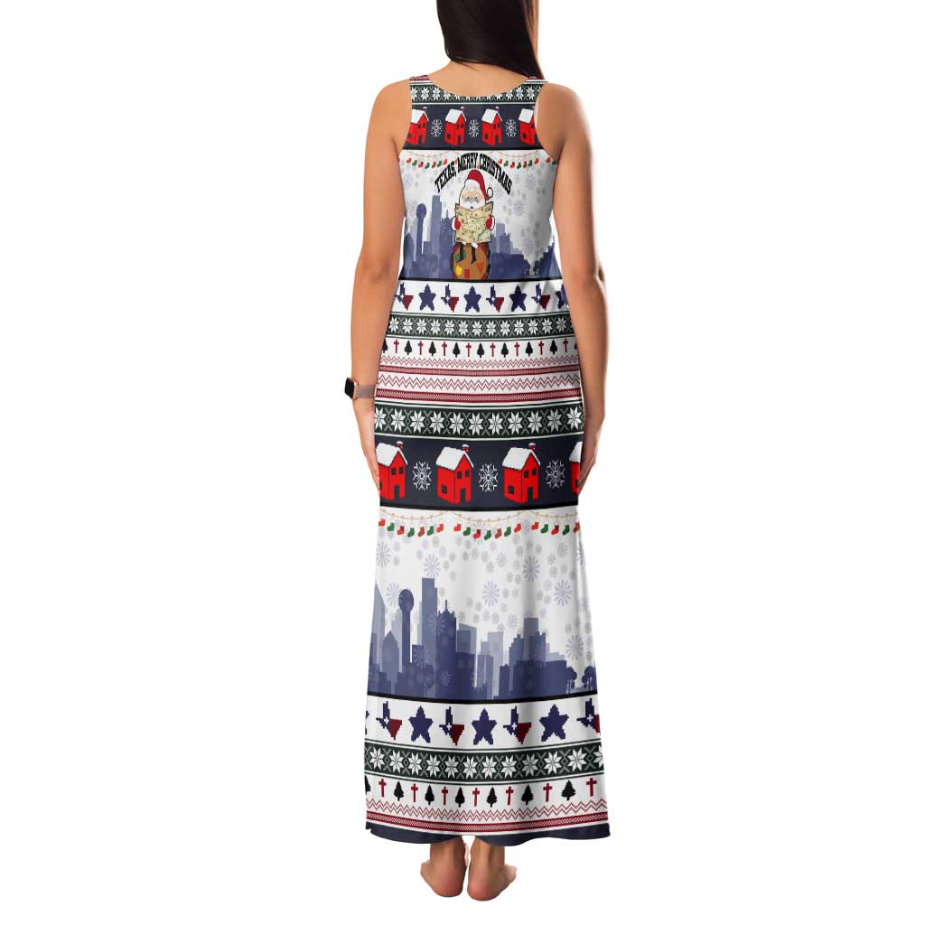 Texas Santa Christmas Tank Maxi Dress Xmas Holiday Patterns - Wonder Print Shop