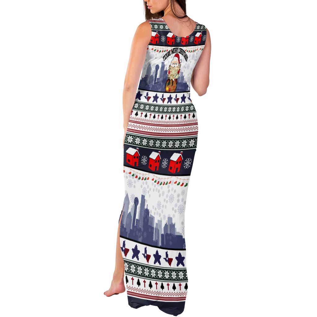 Texas Santa Christmas Tank Maxi Dress Xmas Holiday Patterns - Wonder Print Shop