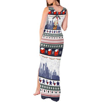Texas Santa Christmas Tank Maxi Dress Xmas Holiday Patterns - Wonder Print Shop