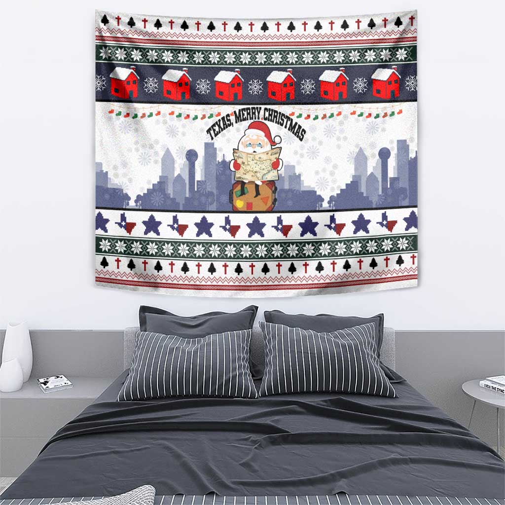 Texas Santa Christmas Tapestry Xmas Holiday Patterns - Wonder Print Shop