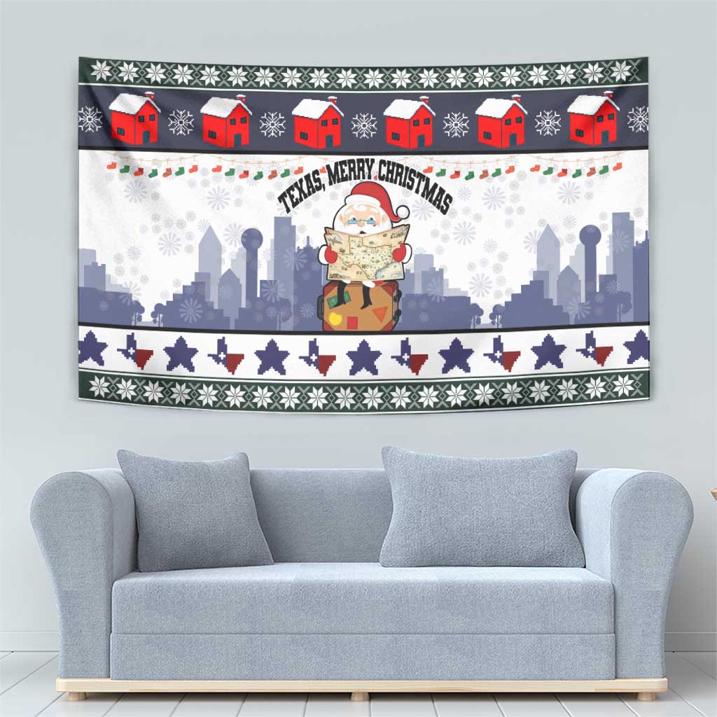Texas Santa Christmas Tapestry Xmas Holiday Patterns - Wonder Print Shop