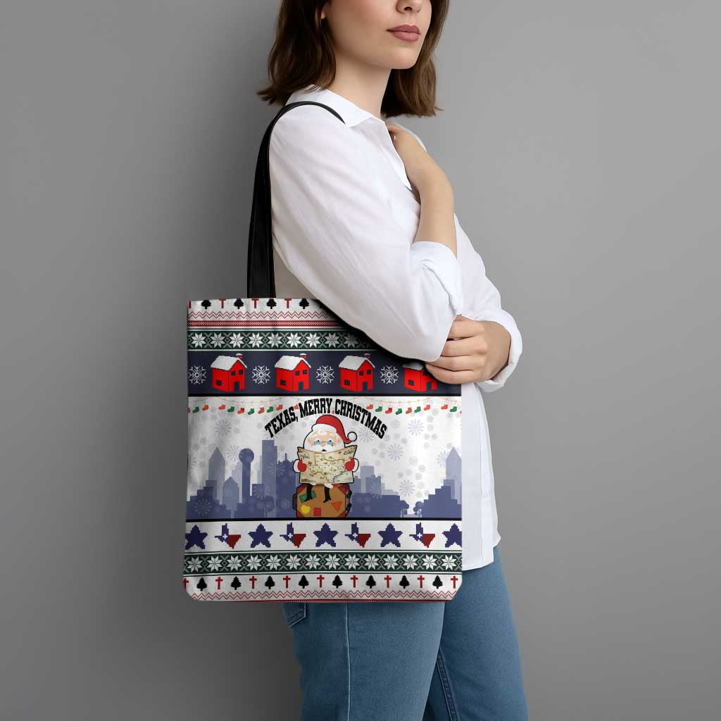 Texas Santa Christmas Tote Bag Xmas Holiday Patterns - Wonder Print Shop