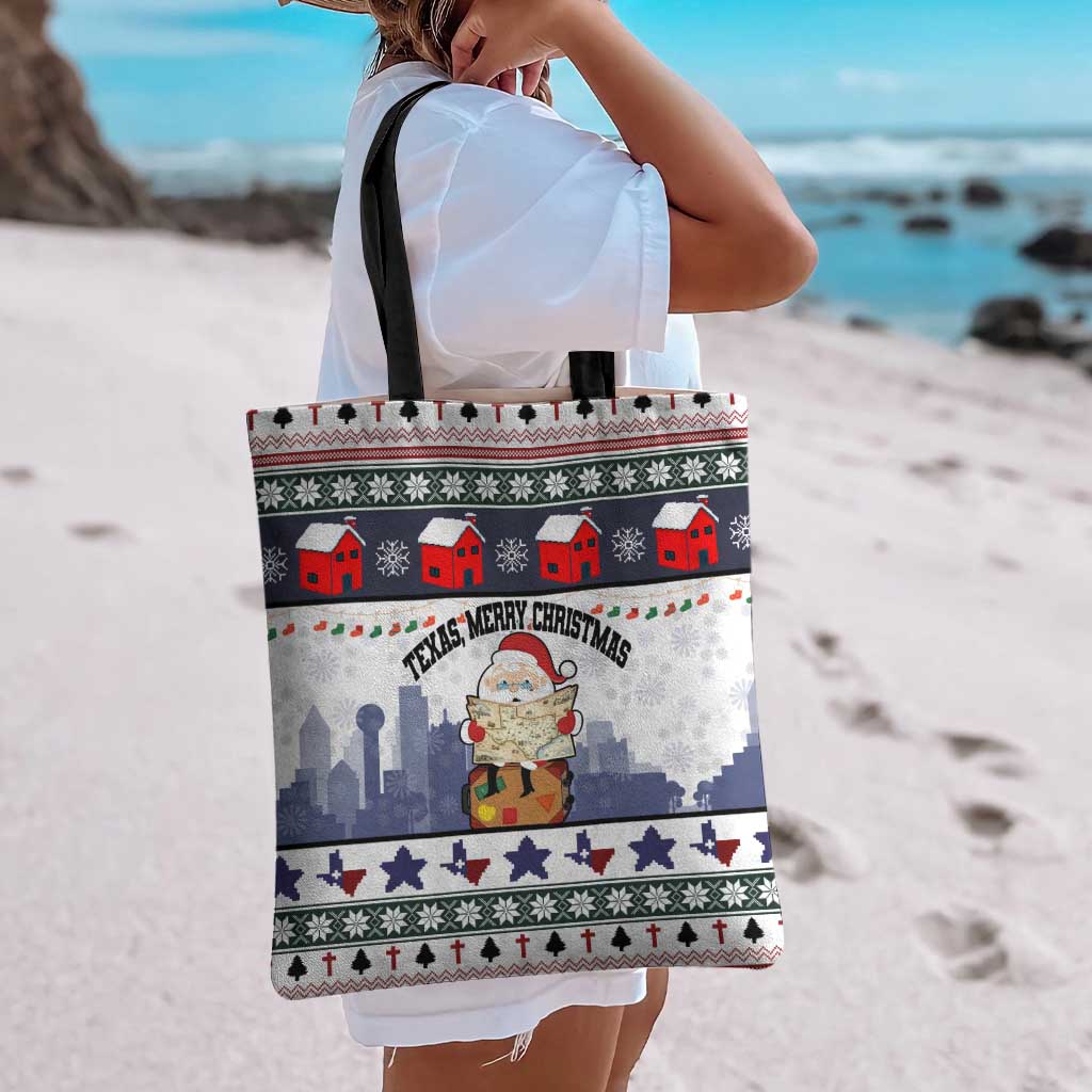 Texas Santa Christmas Tote Bag Xmas Holiday Patterns - Wonder Print Shop