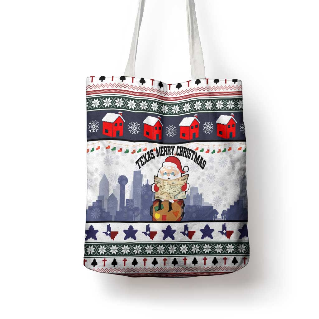 Texas Santa Christmas Tote Bag Xmas Holiday Patterns - Wonder Print Shop