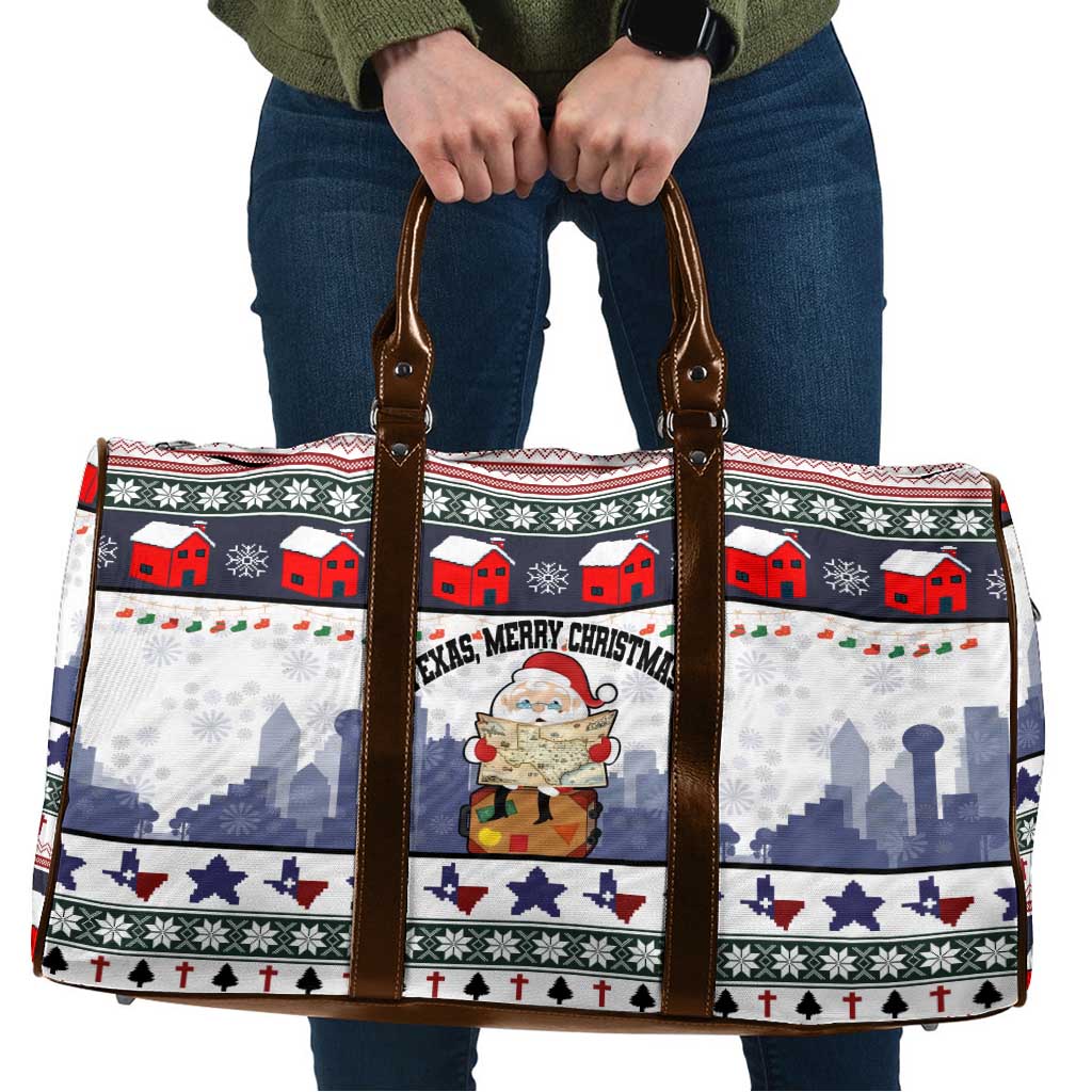 Texas Santa Christmas Travel Bag Xmas Holiday Patterns - Wonder Print Shop