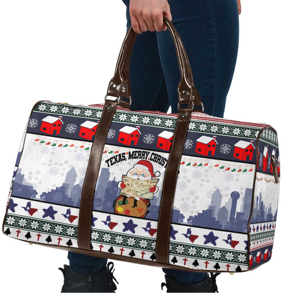 Texas Santa Christmas Travel Bag Xmas Holiday Patterns - Wonder Print Shop