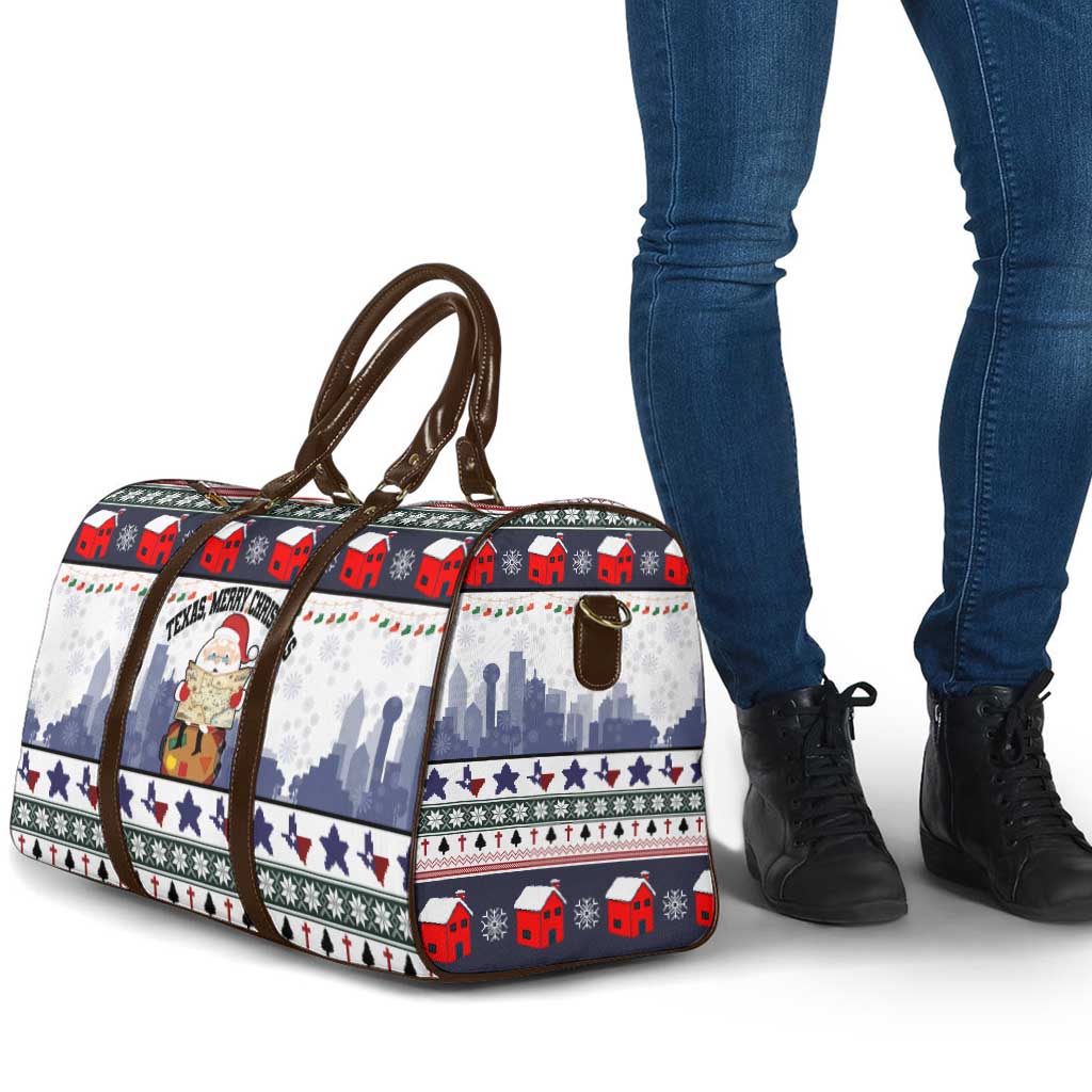Texas Santa Christmas Travel Bag Xmas Holiday Patterns - Wonder Print Shop