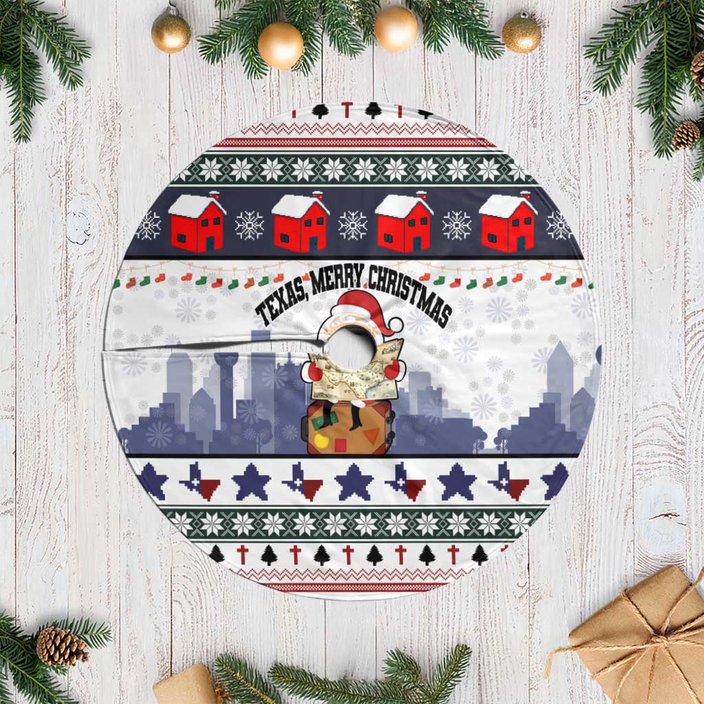 Texas Santa Christmas Tree Skirt Xmas Holiday Patterns - Wonder Print Shop
