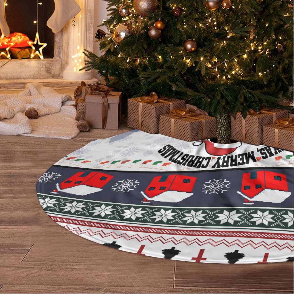 Texas Santa Christmas Tree Skirt Xmas Holiday Patterns - Wonder Print Shop