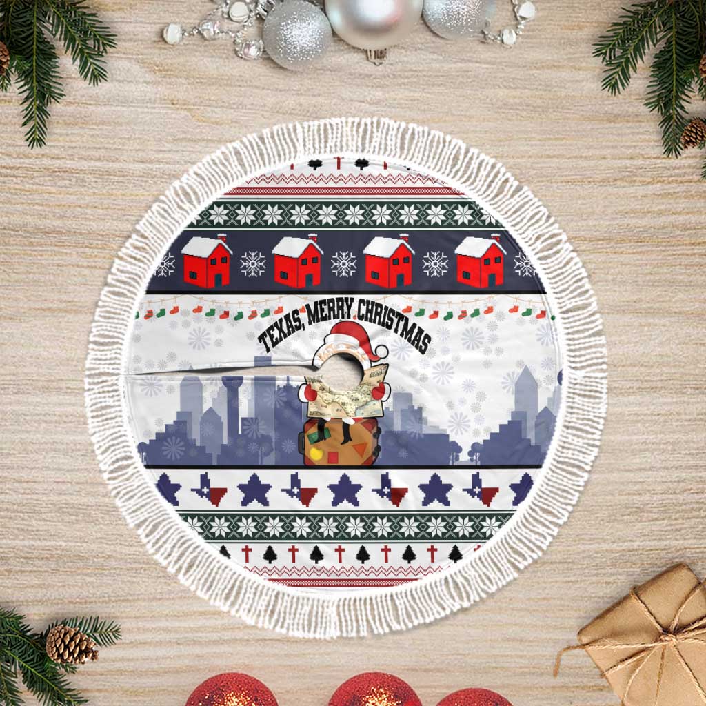 Texas Santa Christmas Tree Skirt Xmas Holiday Patterns - Wonder Print Shop