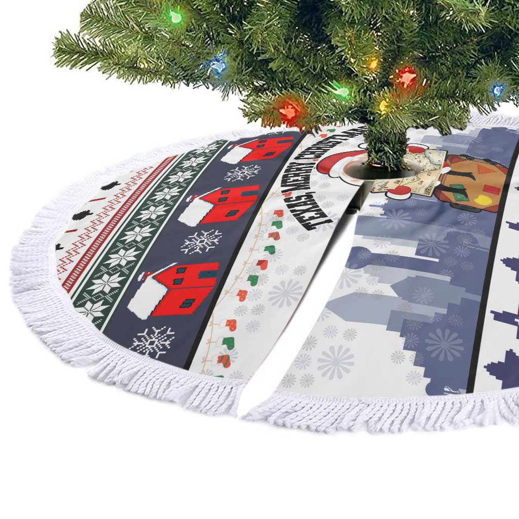 Texas Santa Christmas Tree Skirt Xmas Holiday Patterns - Wonder Print Shop