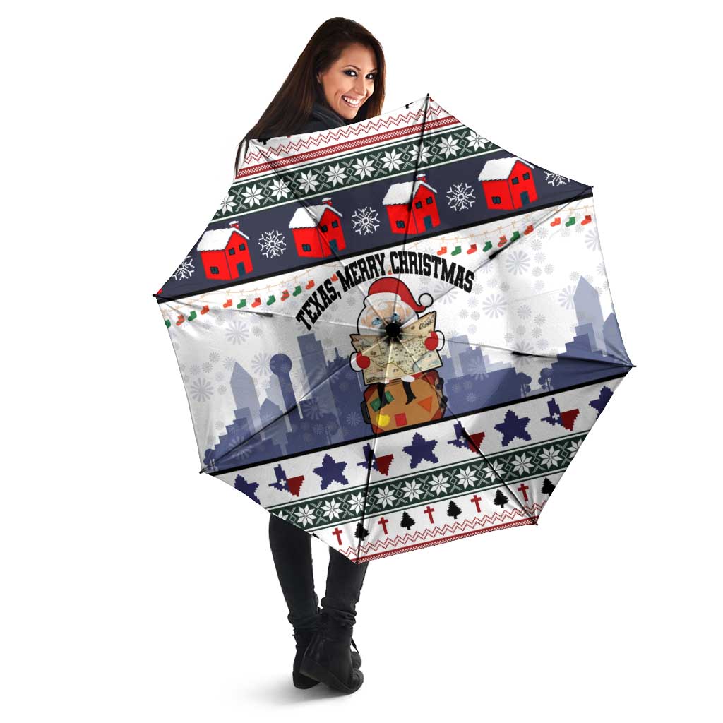 Texas Santa Christmas Umbrella Xmas Holiday Patterns - Wonder Print Shop