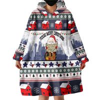 Texas Santa Christmas Wearable Blanket Hoodie Xmas Holiday Patterns - Wonder Print Shop