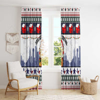 Texas Santa Christmas Window Curtain Xmas Holiday Patterns - Wonder Print Shop