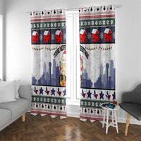 Texas Santa Christmas Window Curtain Xmas Holiday Patterns - Wonder Print Shop
